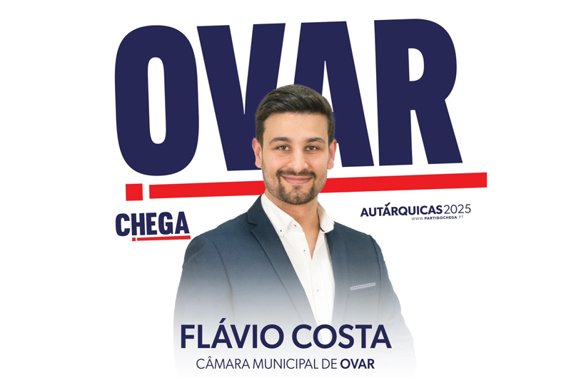 Flávio Costa é o cabeça de lista do Chega na corrida à Câmara Municipal de Ovar